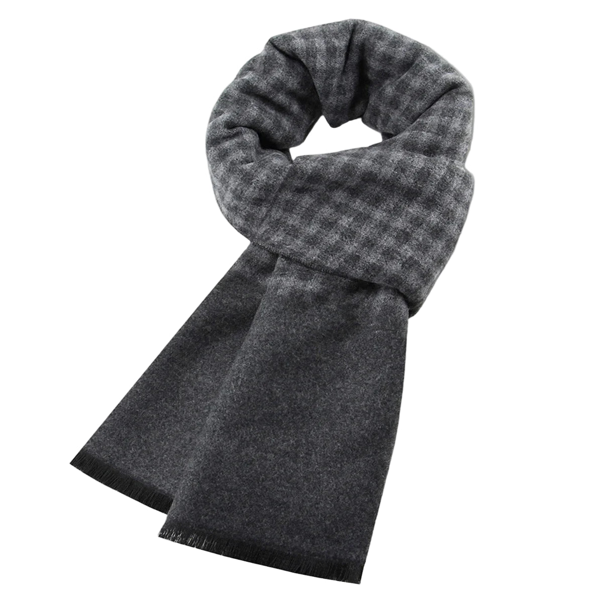 Écharpe Homme Bicolore Gris