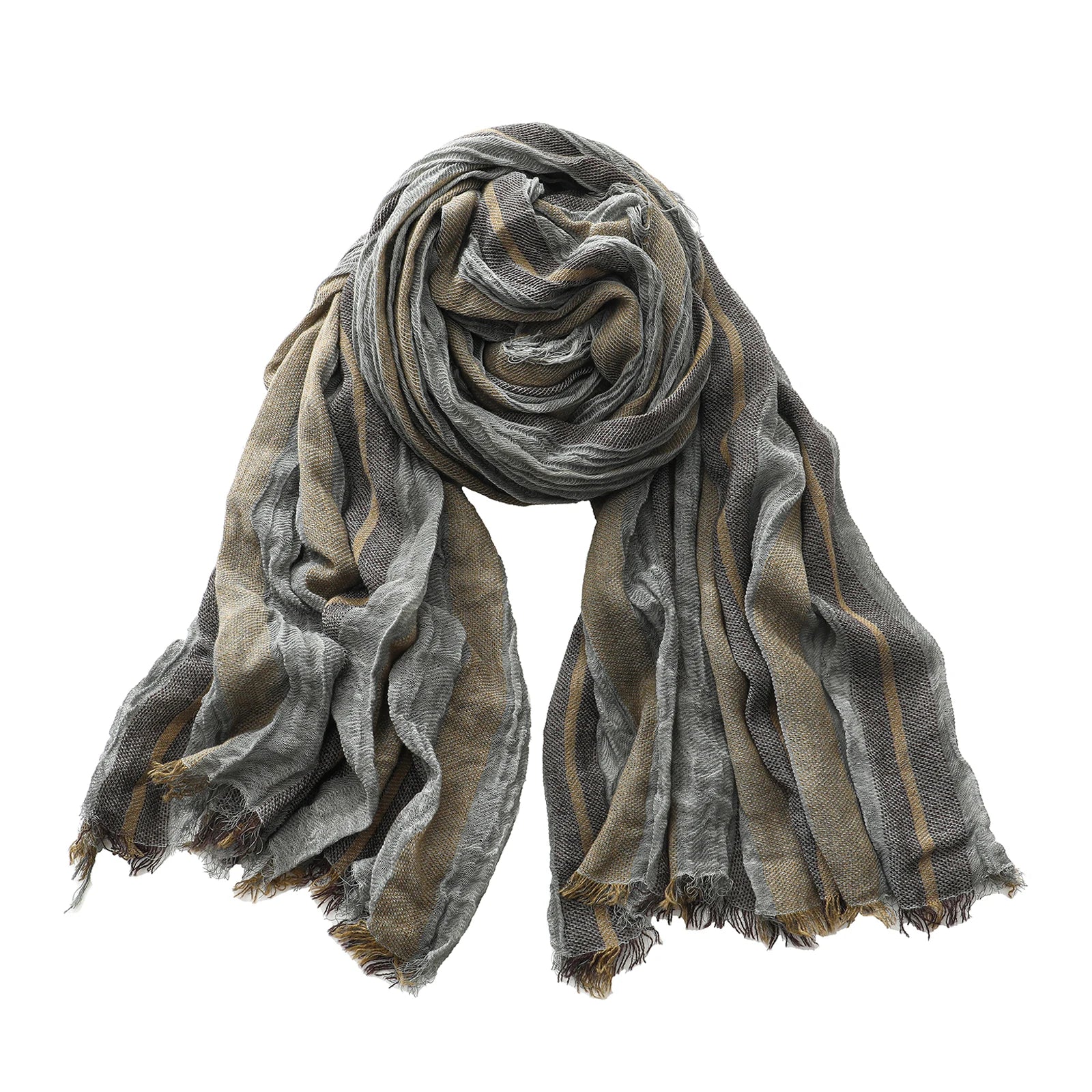 Écharpe Légère en Lin et Coton Gris