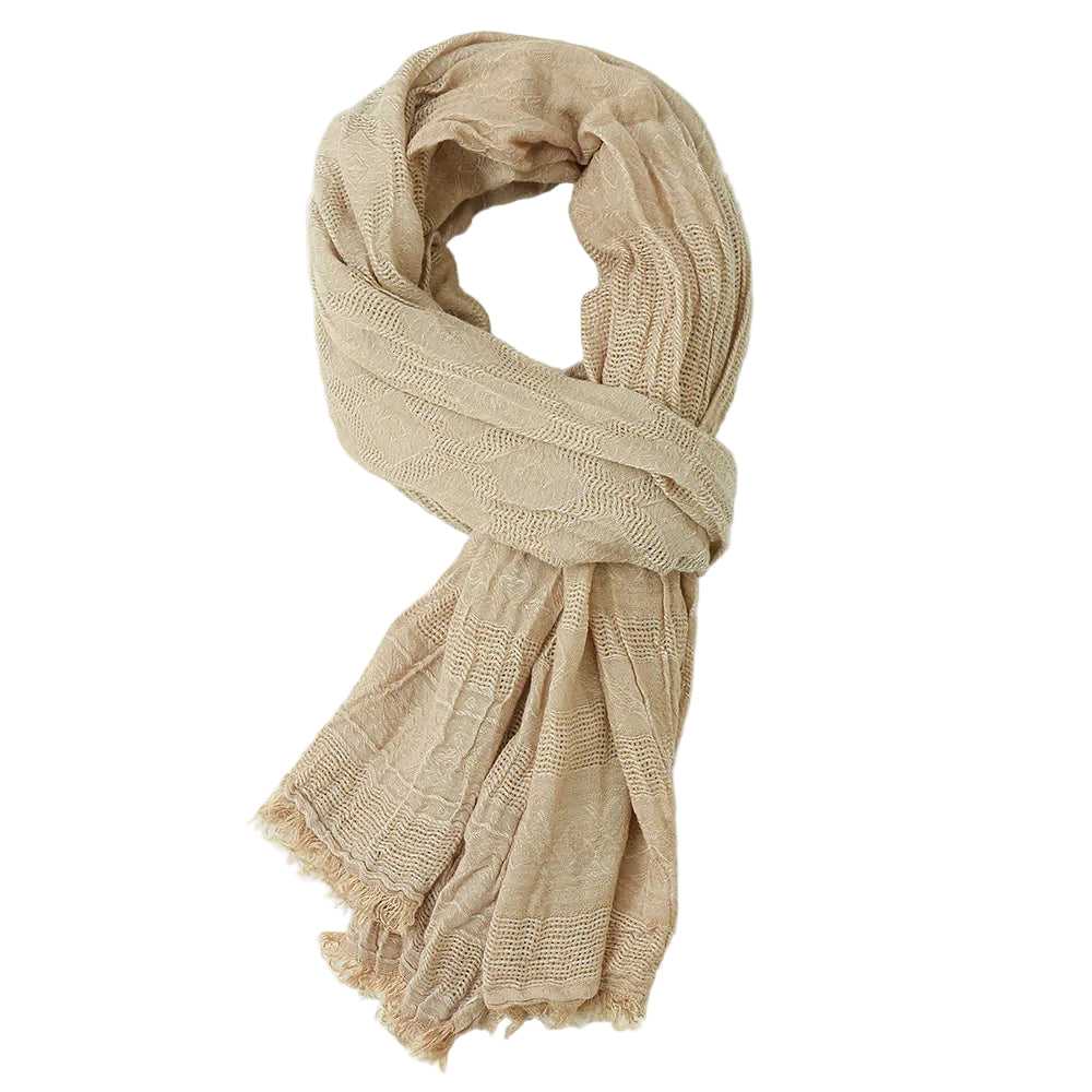 Écharpe à Pampilles Beige