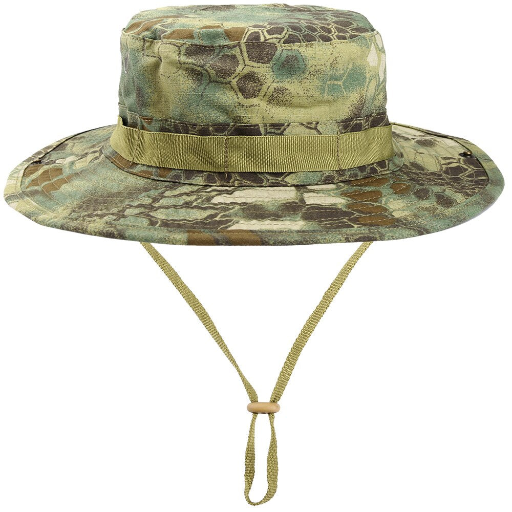 Multicam Nepalese Boonie Hats Tactical Airsoft Sniper Camouflage Bucket Cap Accessories Military Army Panama Military Men Summer - La Maison Du Bob