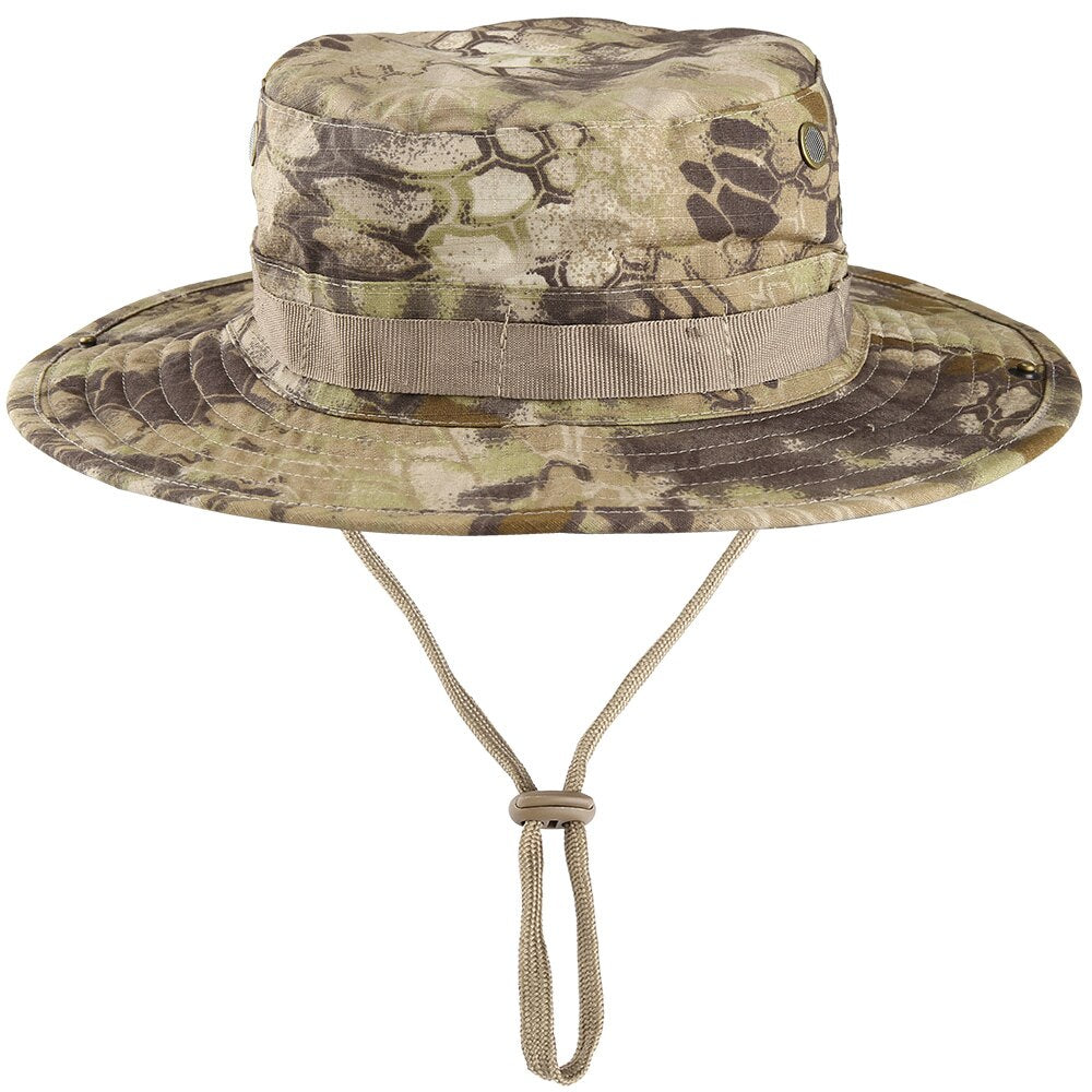 Multicam Nepalese Boonie Hats Tactical Airsoft Sniper Camouflage Bucket Cap Accessories Military Army Panama Military Men Summer - La Maison Du Bob